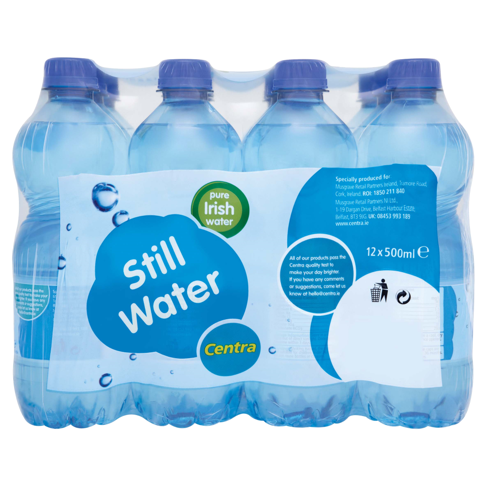 Centra Still Water Bottle Pack 12 x 500ml - Centra