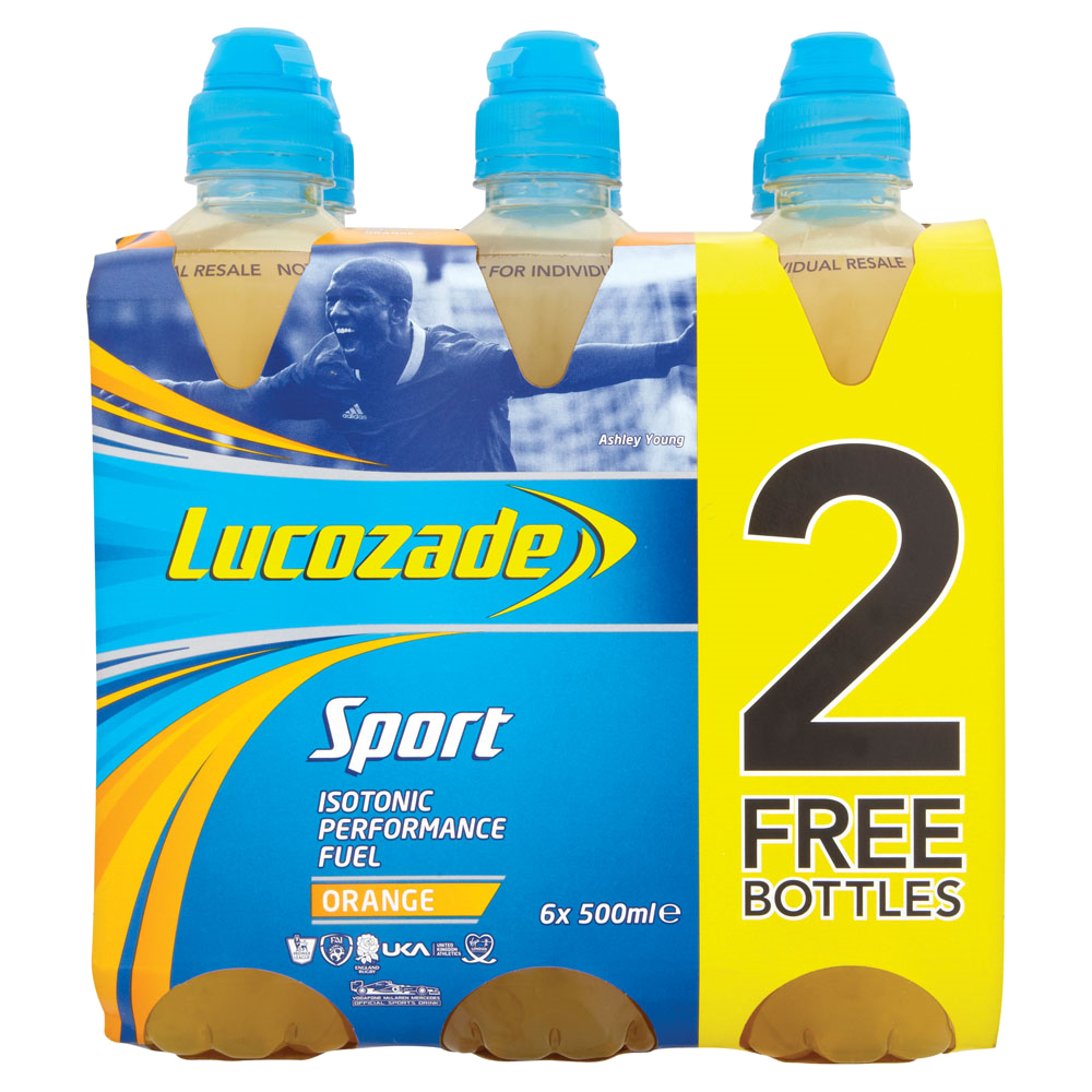 Lucozade Sport Orange 4pk + 2 Free x 500ml Centra