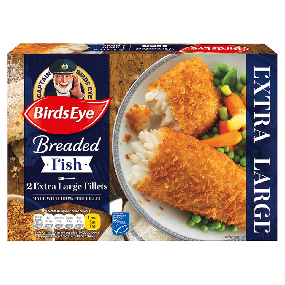 Birds Eye 2 XL Fish Fillets in Breadcrumb 320g Centra