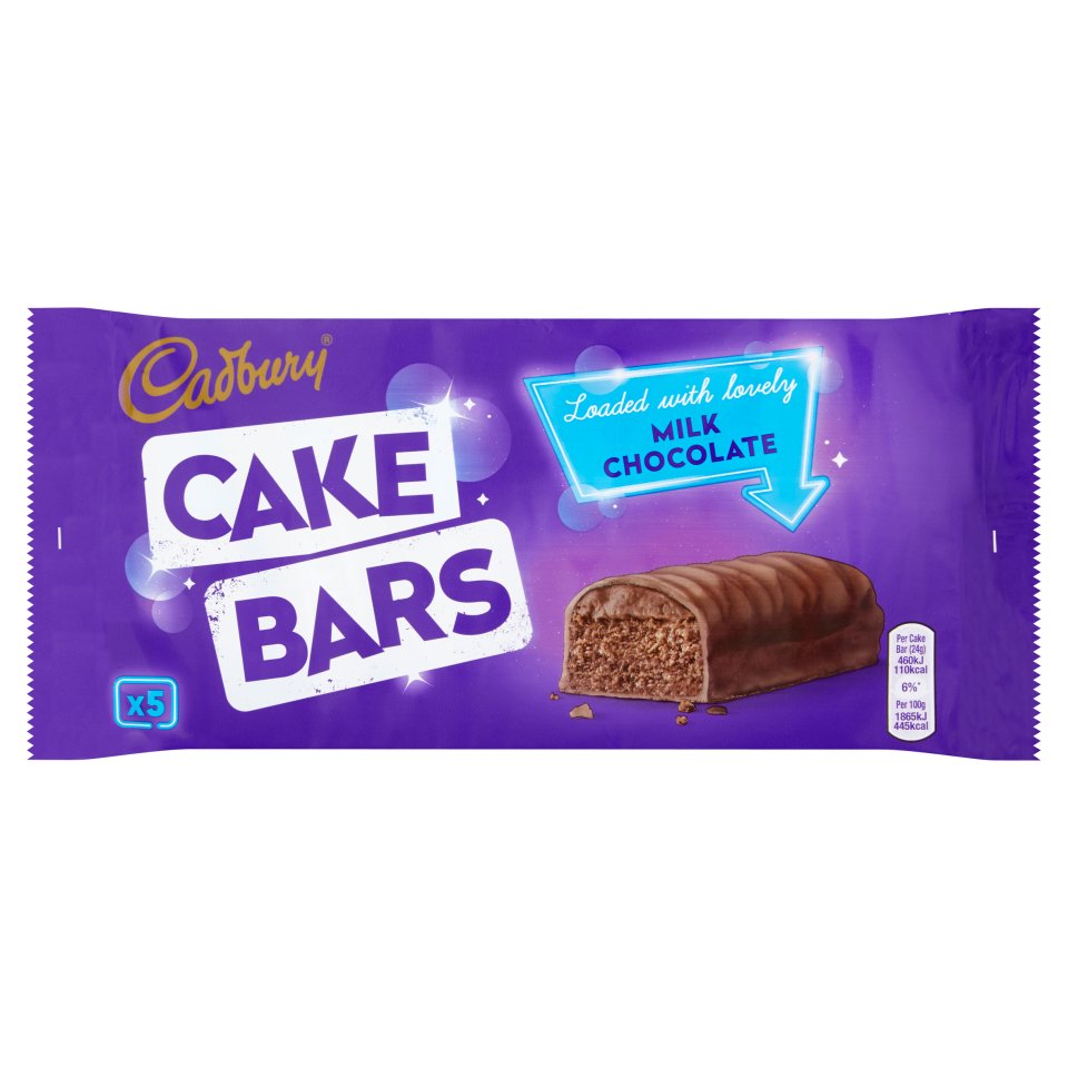 Cadburys Chocolate Cake Bars 5 Pack 166g Centra 6452