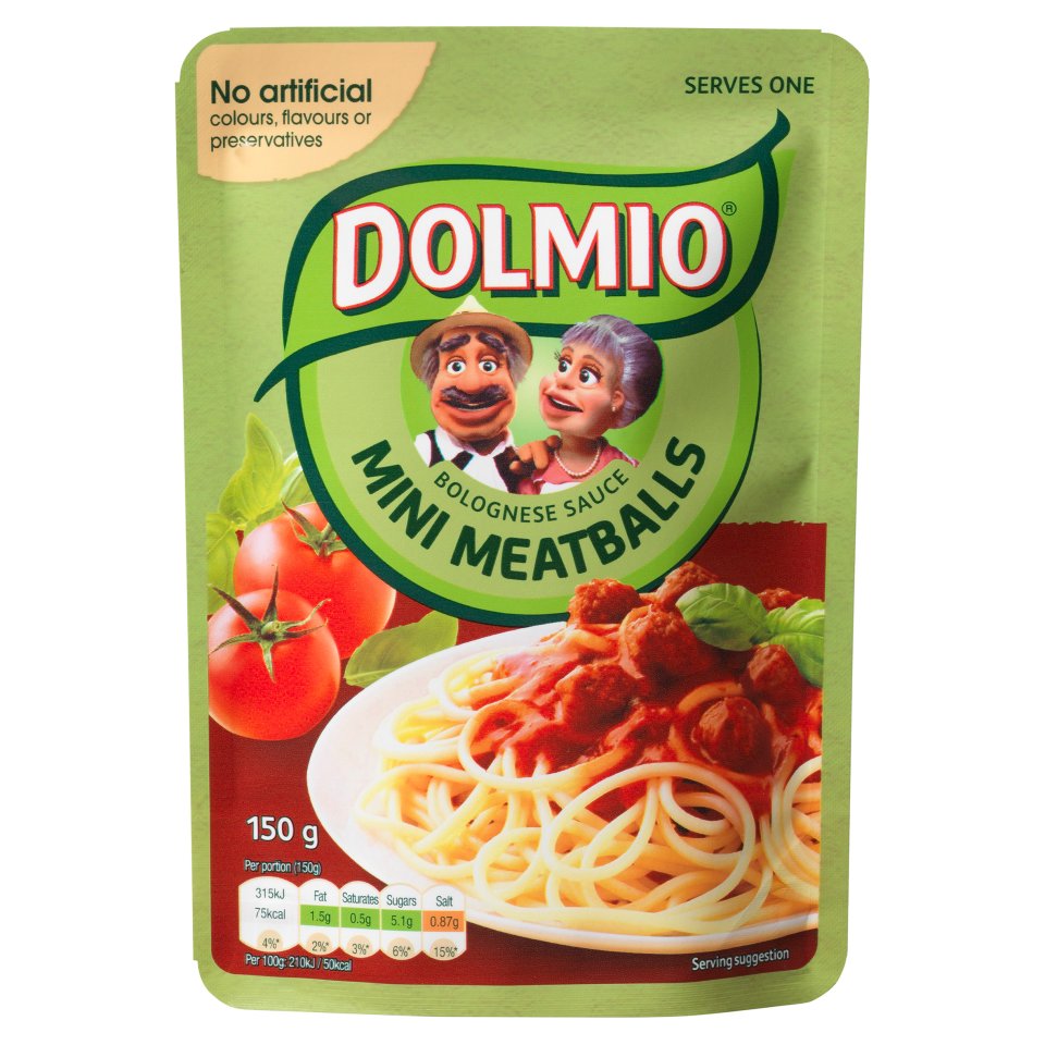 Dolmio Pasta Sauce Mini Meatball 150g Centra