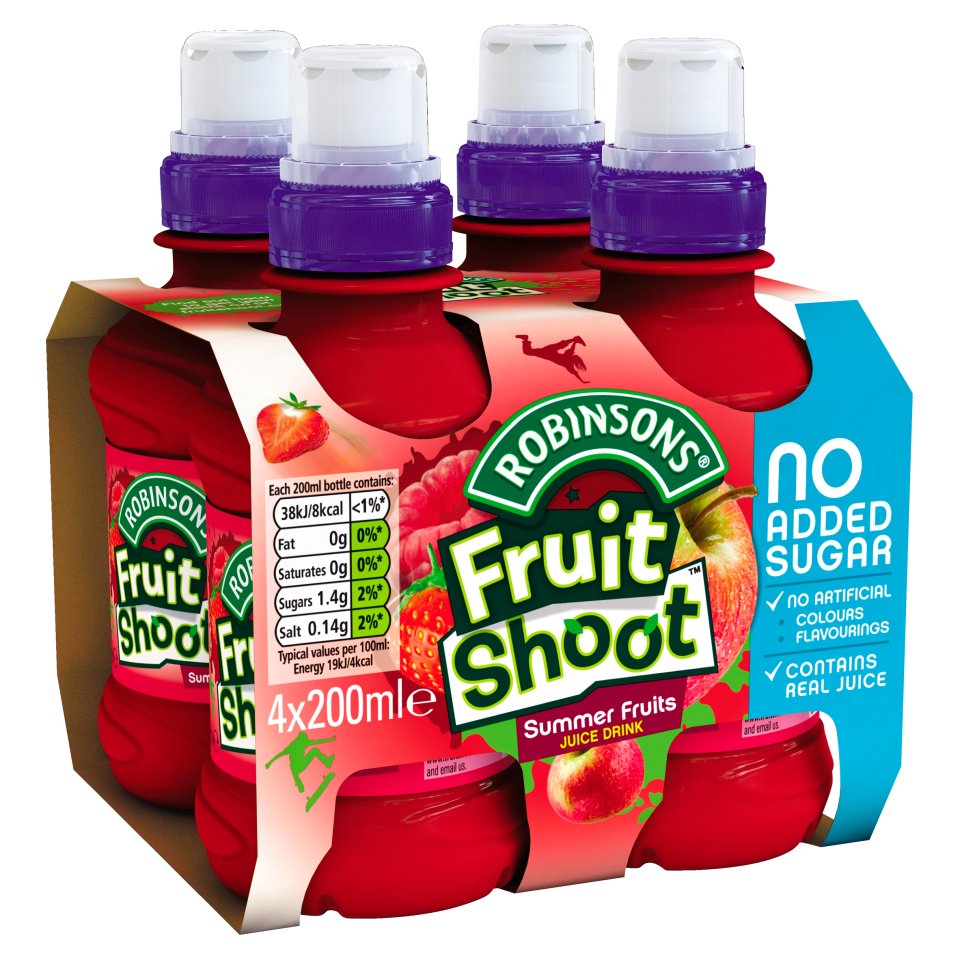 Robinsons Summer Fruits 4 Pack 200ml Centra