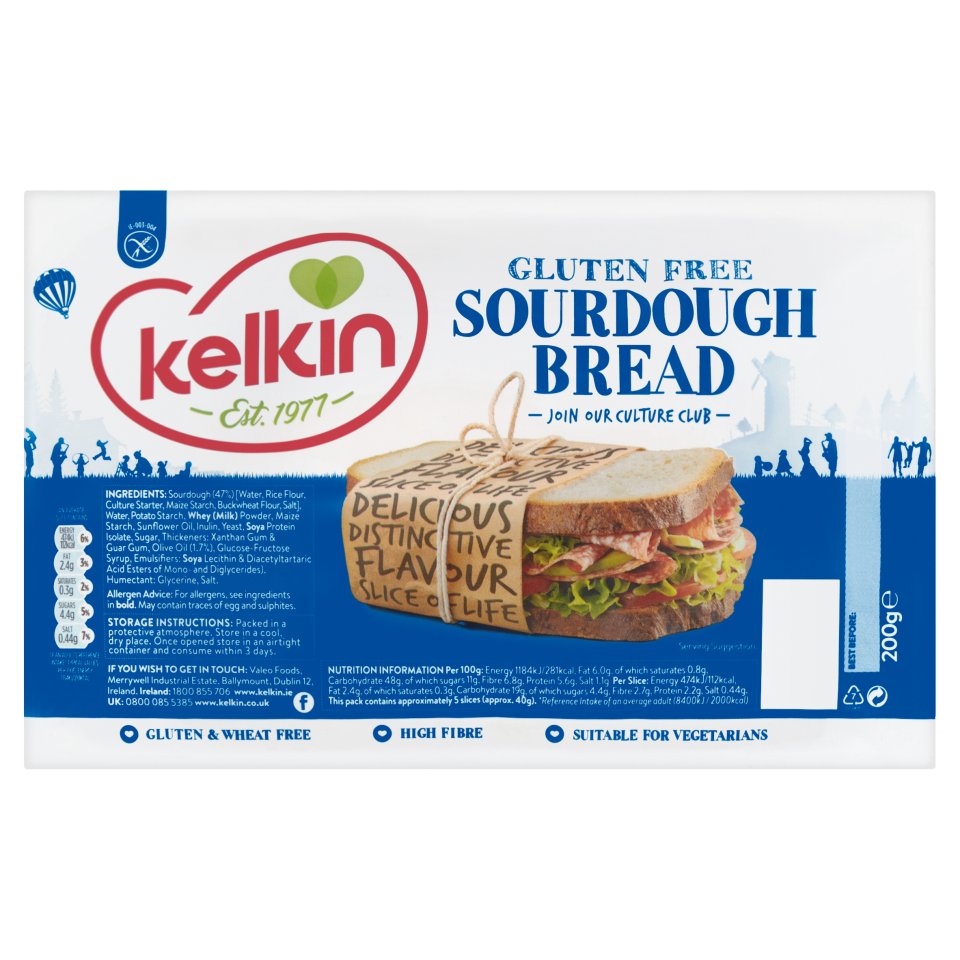 Kelkin Gluten Free Sourdough Bread 200g Centra