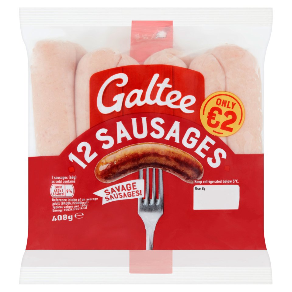 Galtee Sausages 408g Centra