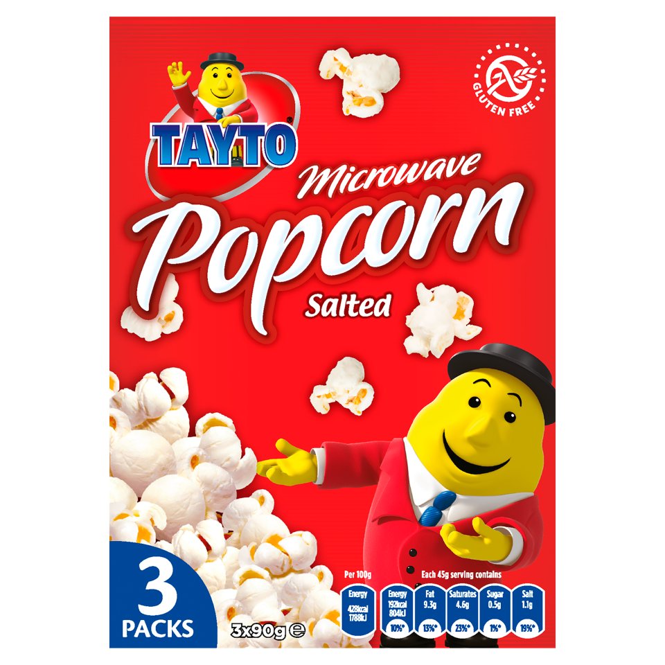 Tayto Microwave Salted Popcorn 3 Pack 270g Centra
