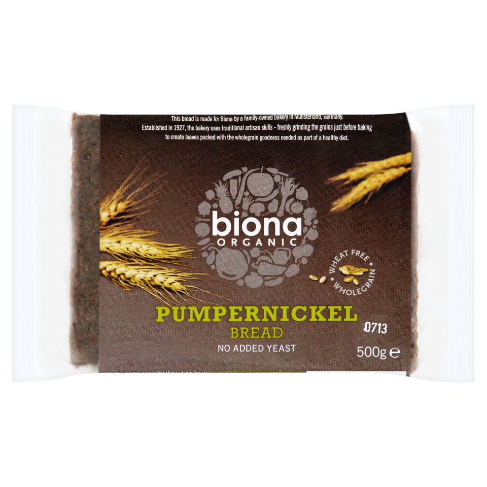 Biona Organic Pumpernickel Bread 500g Centra