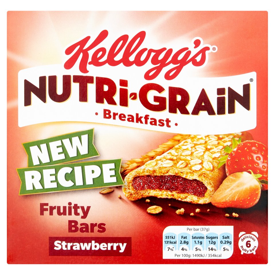 Kellogg's Nutri Grain Strawberry 6pk 222g - Centra