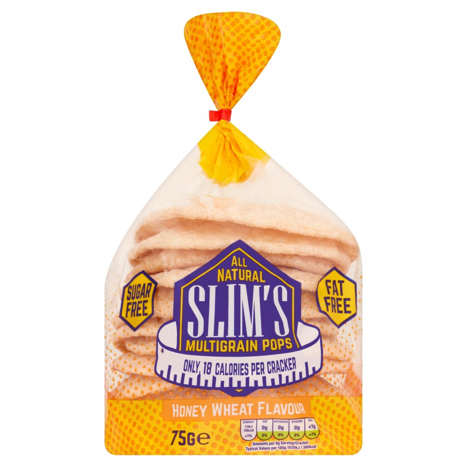 All Natural Slims Honeywheat Pops 75g Centra