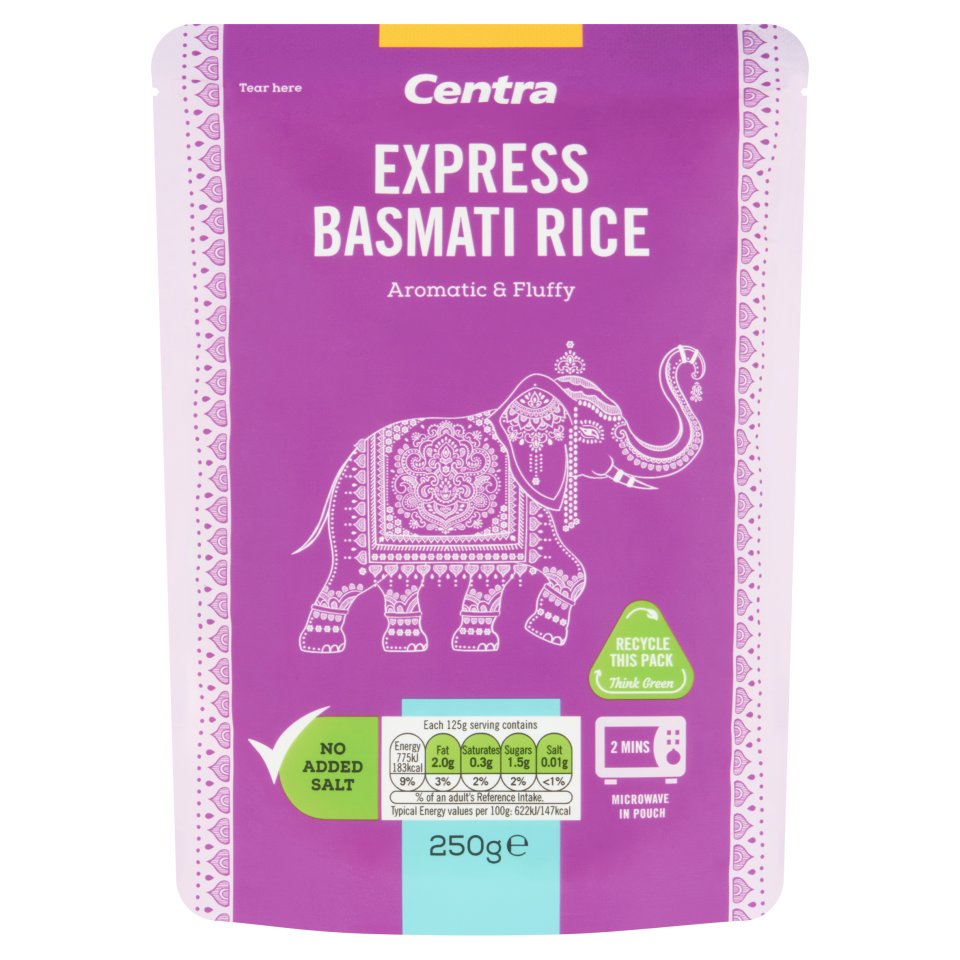 Centra Express Rice Basmati 250g Centra