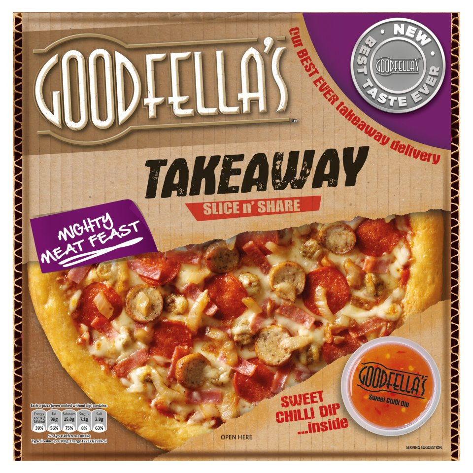 Goodfella's Takeaway Mighty Meat Feast Pizza 553g Centra