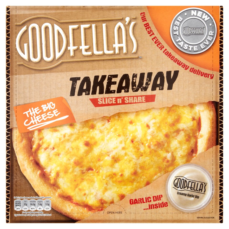 Goodfella's Takeaway Cheese Pizza & Garlic Dip 555g Centra