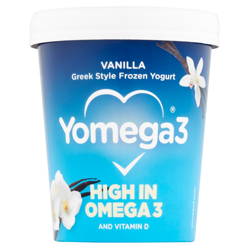 Yomega3 Vanilla Greek Style Frozen Yogurt 500ml Centra