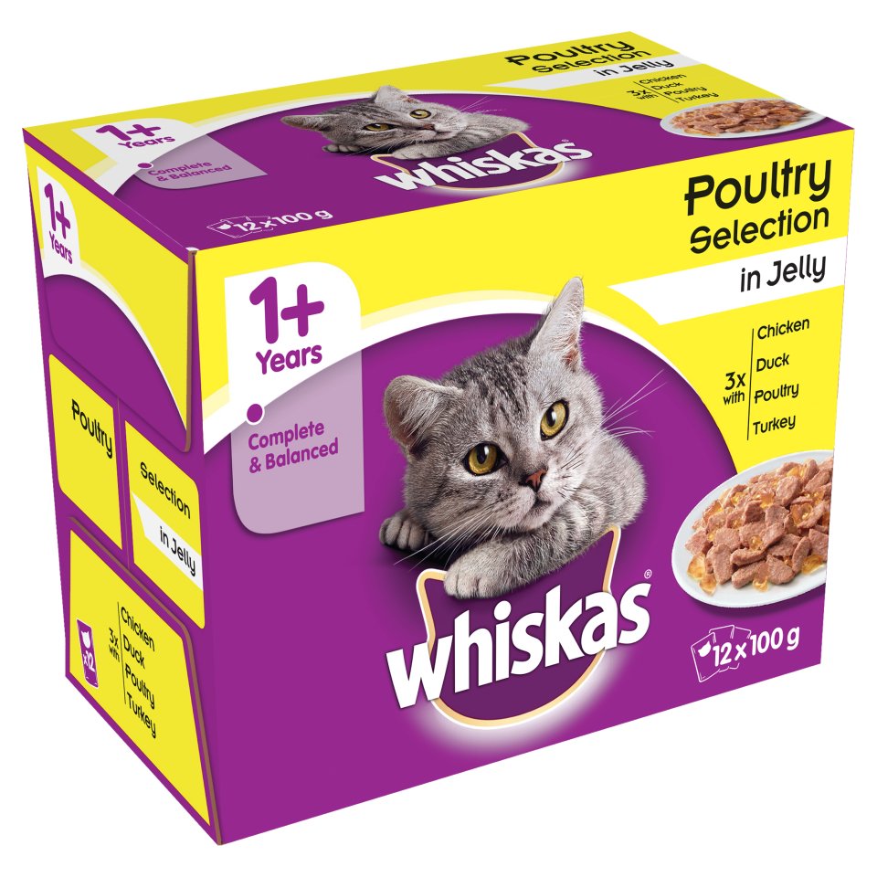 Whiskas Pouch Poultry Selection in Jelly 12x100g Centra