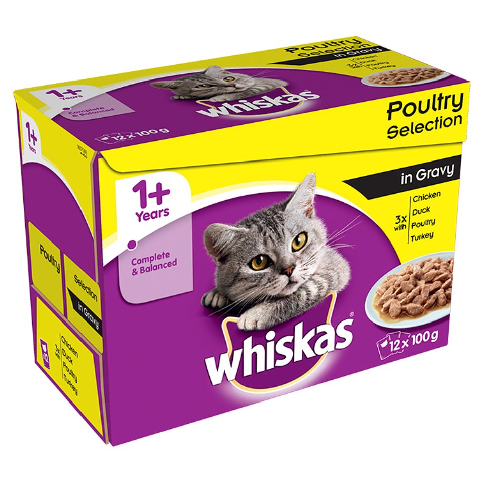 Whiskas Pouch Poultry Selection In Gravy 100g Centra