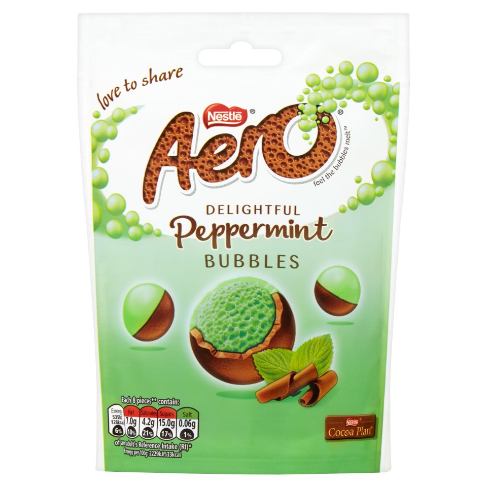 Nestle Aero Bubbles Peppermint Pouch 113g Centra