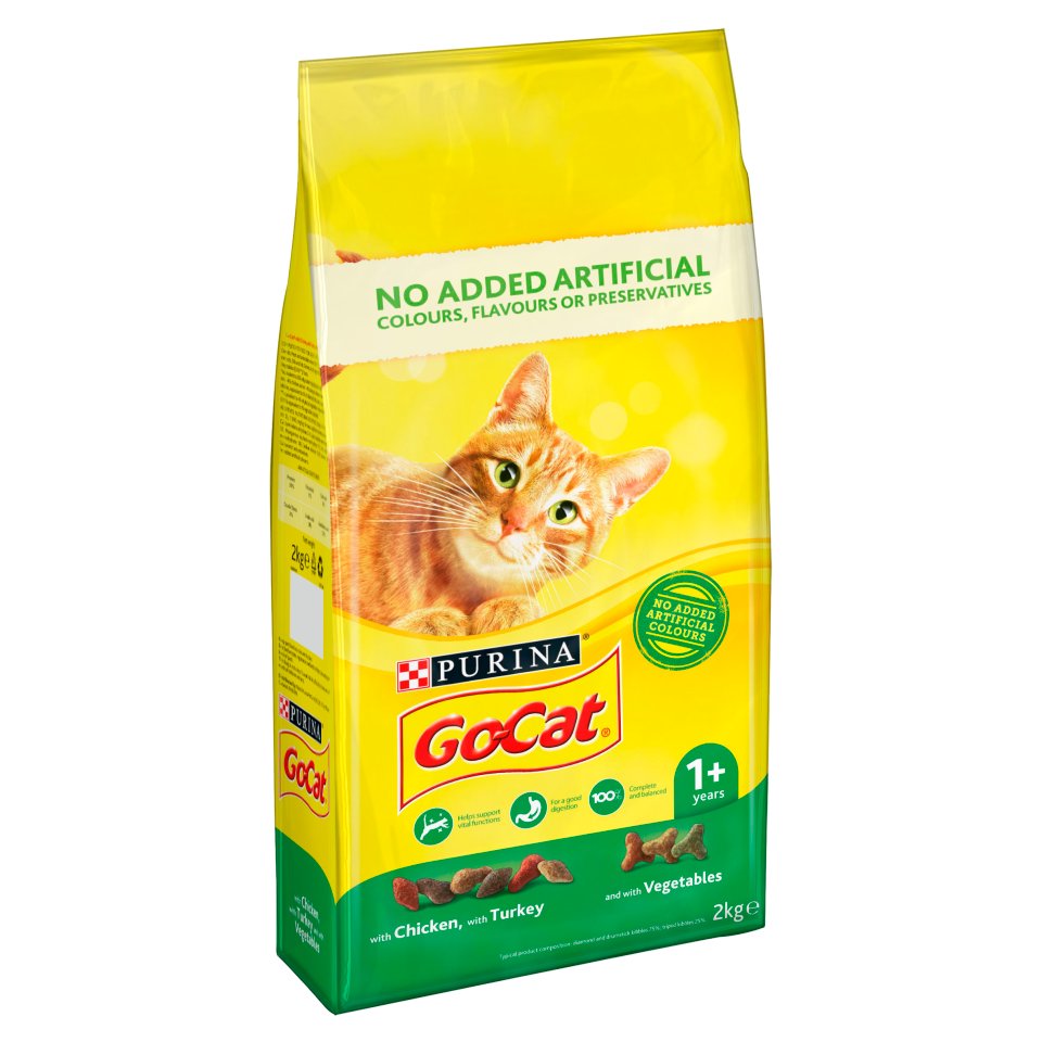 Go Cat Turkey & Vegetable Dry Food 2kg Centra