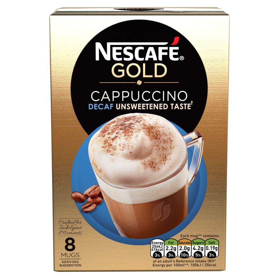 Nescafé Gold Cappucino Decaf Unsweetened 120g Centra