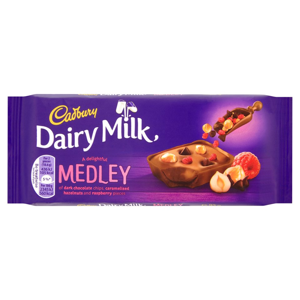 Cadbury Dairy Milk Medley Raspberry 93g - Centra