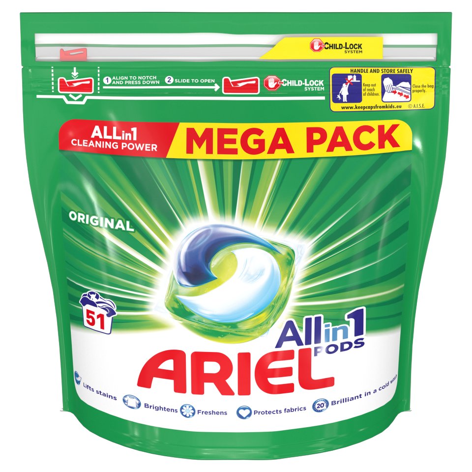 Ariel 3In1 Original Pods 51pce - Centra