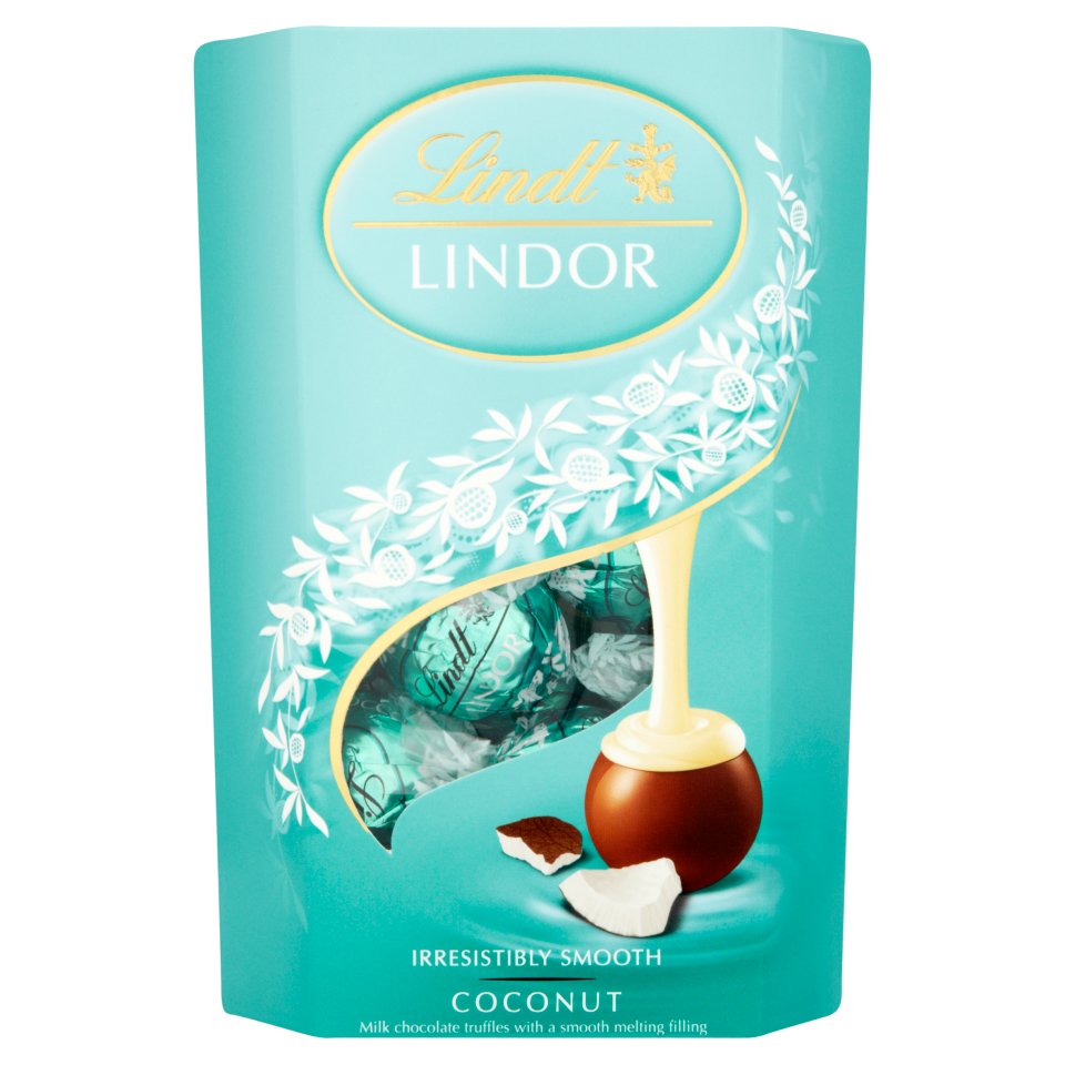 Lindt Lindor Coconut Chocolate Truffles Box 200g Centra 0864