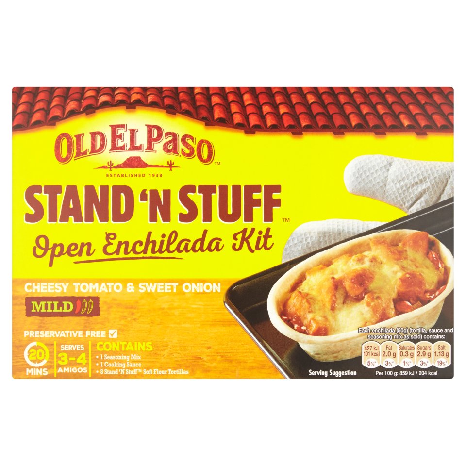 Old El Paso Standn Stuff Open Enchilada Kit 398g Centra