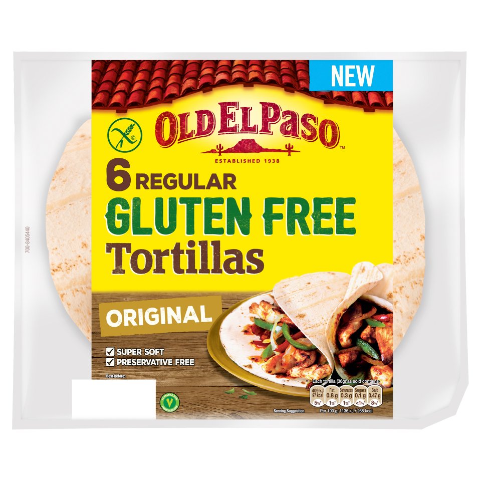 Old El Paso Gluten Free Flour Tortilla 216g Centra