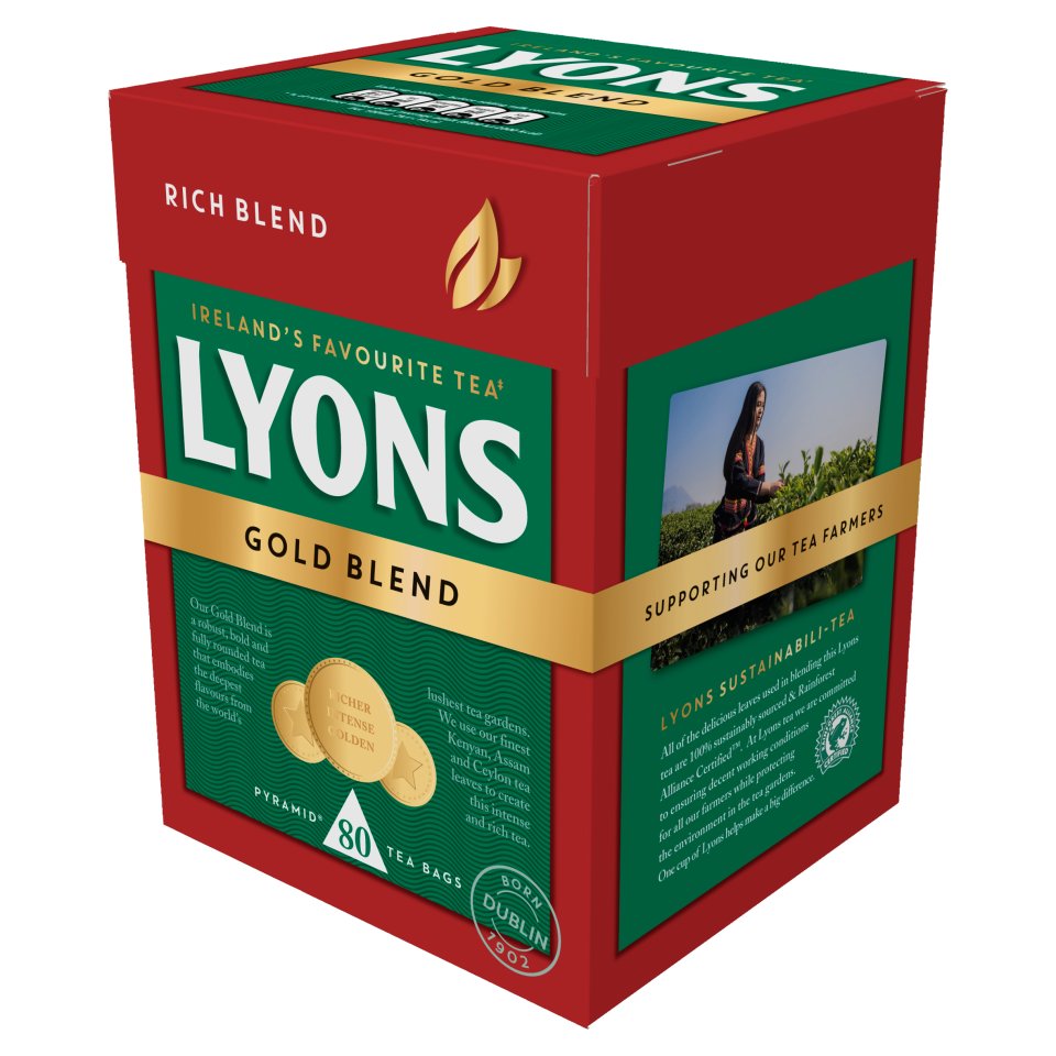 Lyons Gold Tea 80 Pack 232g Centra