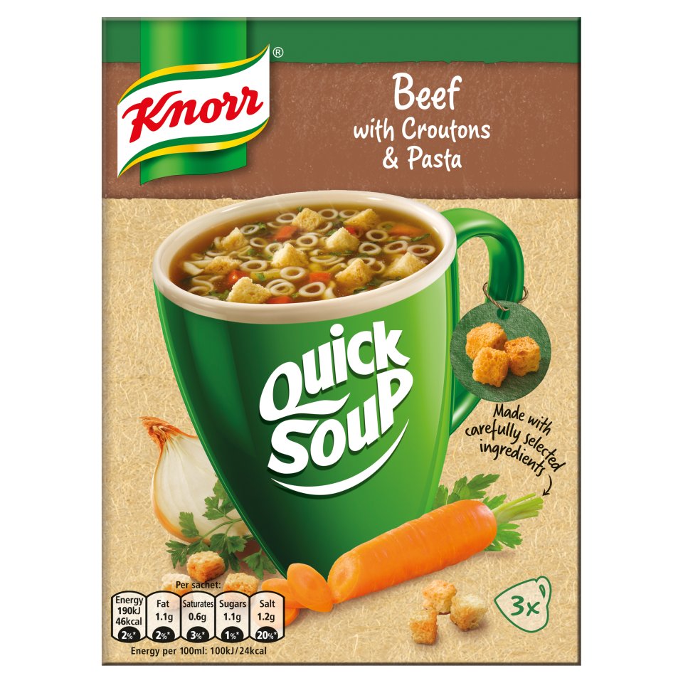 Knorr Quick Soup Beef & Vegetable 42g Centra