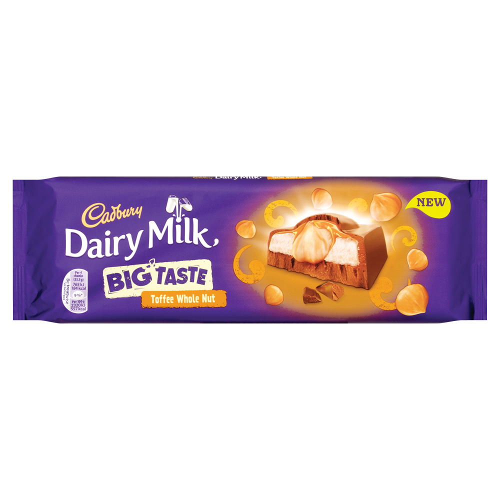 Cadbury Dairy Milk Big Taste Toffee Whole Nut 300g Centra
