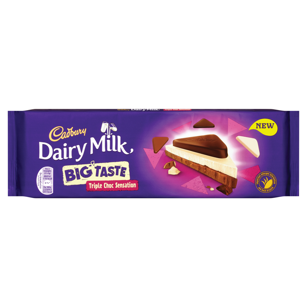 Cadbury Dairy Milk Big Taste Triple Choc 300g Centra