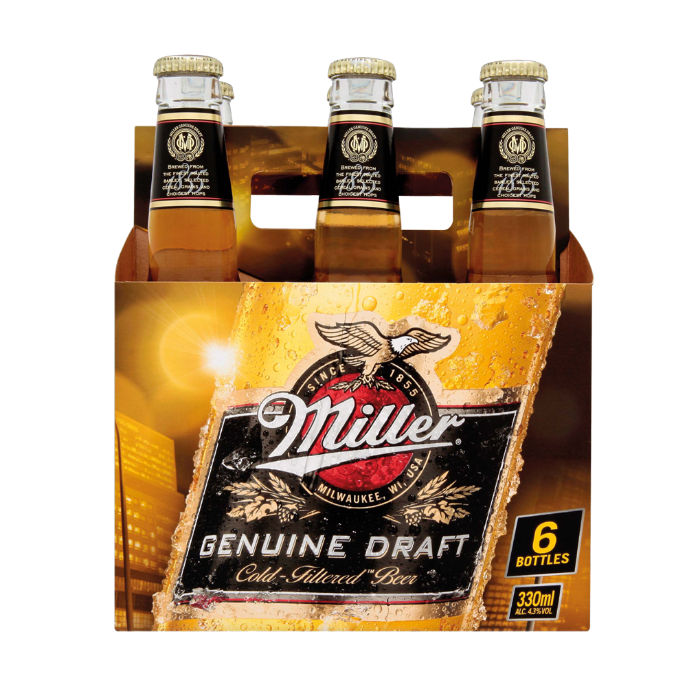 Miller Bottle 6 Pack 330ml - Centra