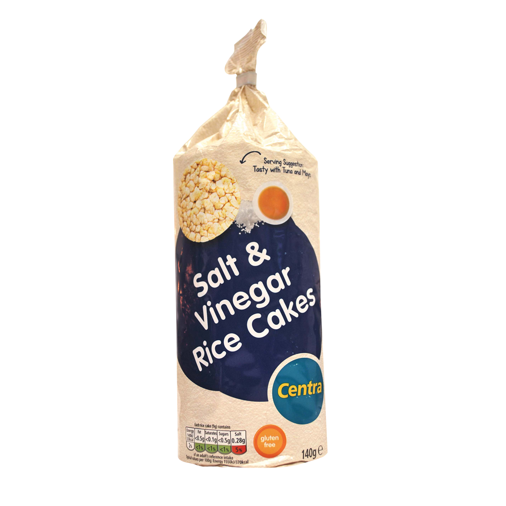 Centra Salt & Vinegar Rice Cakes 140g Centra