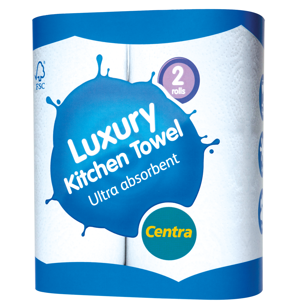 Centra Luxury Kitchen Towel 2 Rolls Centra