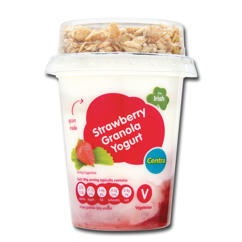 Centra Strawberry Granola Yogurt 165g Centra
