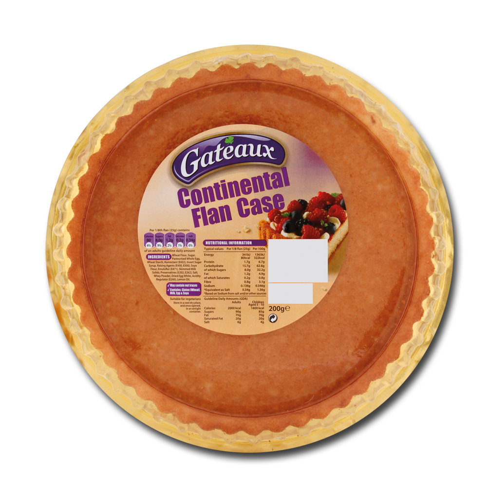Gateaux Continental Flan Case 200g Centra