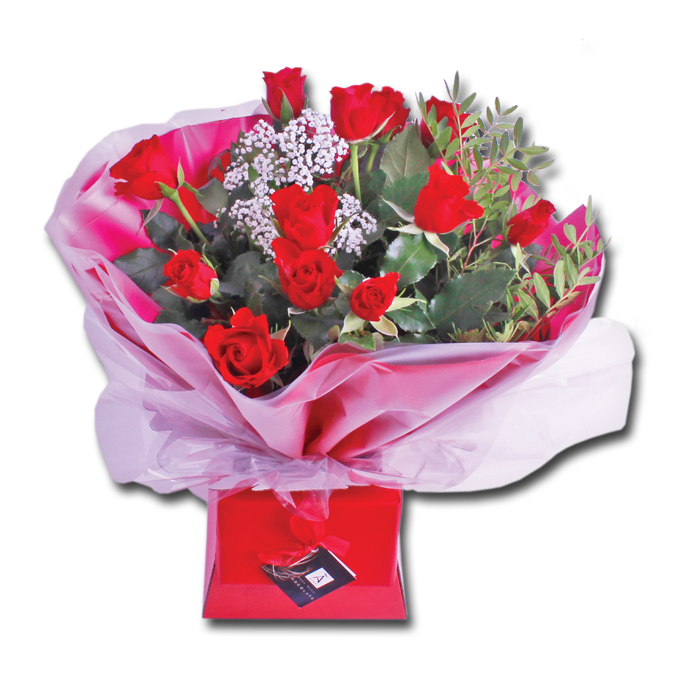 Romance Flowers + Free Chocolates Gift Box Centra