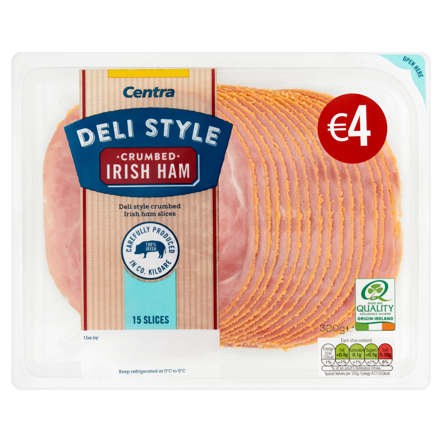Centra Deli Style Crumbed Ham 320g Centra