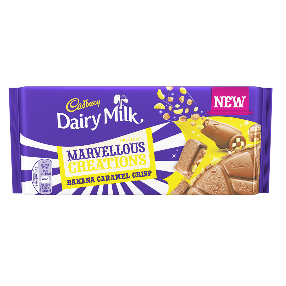 Cadbury Dairy Milk Marvellous Creations Banana Caramel Crisp Centra
