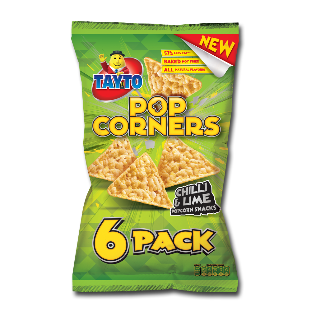 Tayto Popcorners Chilli & Lime 6pk Centra