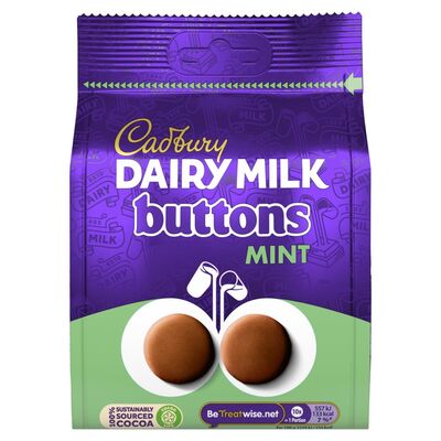 Cadbury Mint Chocolate Buttons Pouch 110g