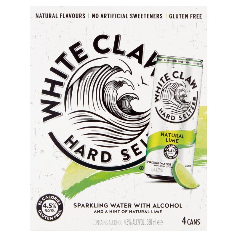 White Claw Hard Seltzer Natural Lime 330ml