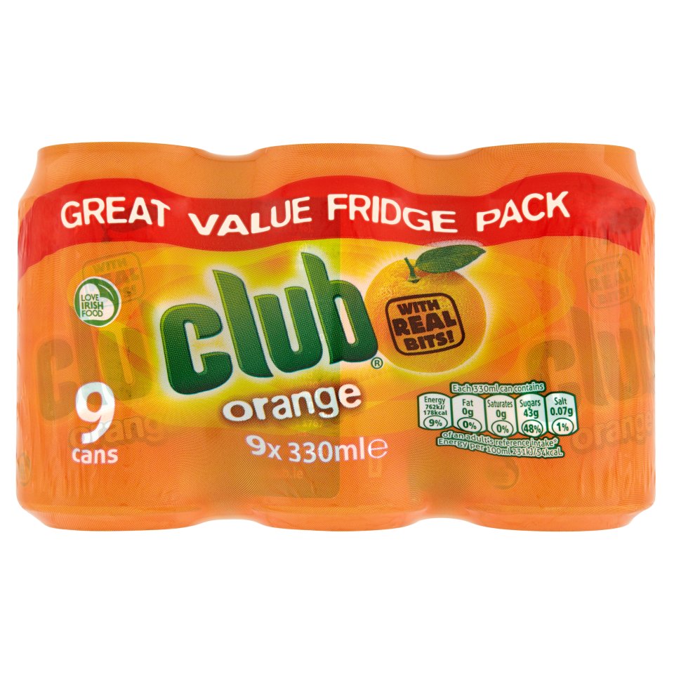 Club Orange 9x330ml - Centra