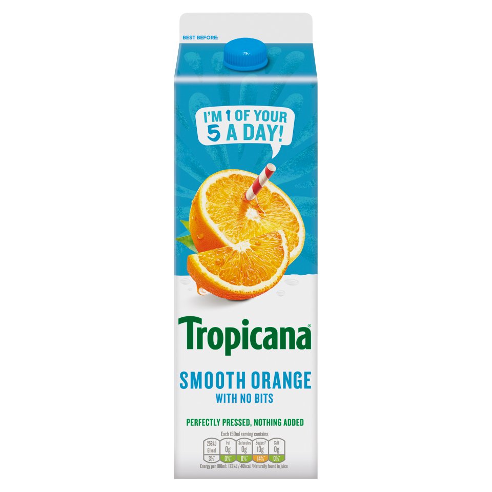 Tropicana Orange Juice Smooth 900ml - Centra