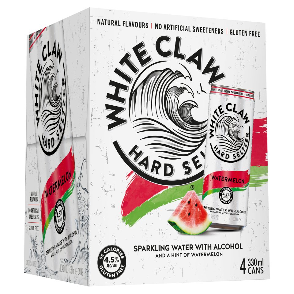 WHITE CLAW WATERMELON CAN PACK 4 X 330ML - Centra