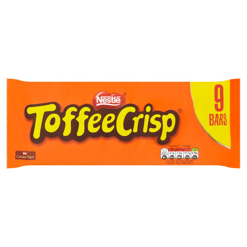 Toffee Crisp 9 Pack Multipack 279g - Centra