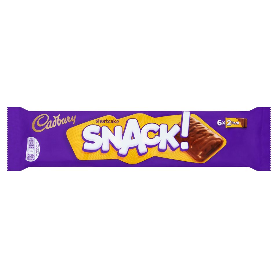 Cadbury Snack Shortcake Bar 6 Pack 120g - Centra