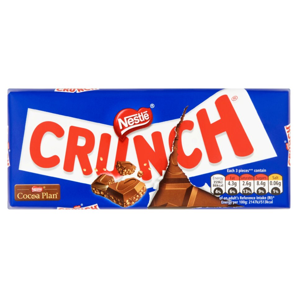 Nestlé Crunch Milk Block 100g - Centra