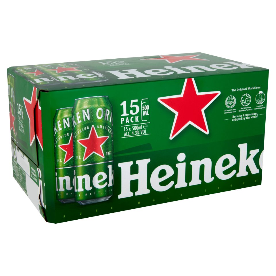 HEINEKEN LAGER CAN PACK 15 X 500ML - Centra