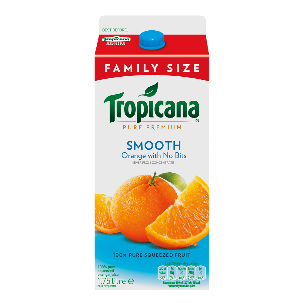 Tropicana Smooth Style Orange Juice 1.75L - Centra