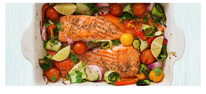 Fish and Roasted Vegetables Fish and Roasted Vegetables